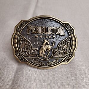 Pendleton Whisky 2024 “Let’er Buck” Belt Buckle- Montana Silversmiths Like New